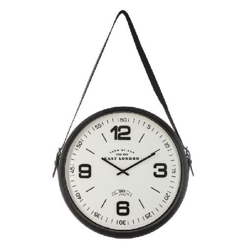 Horloge ceinture en metal - O 38 cm - Noir