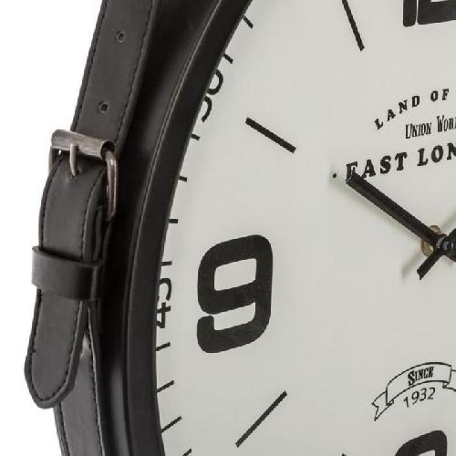 Horloge ceinture en metal - O 38 cm - Noir