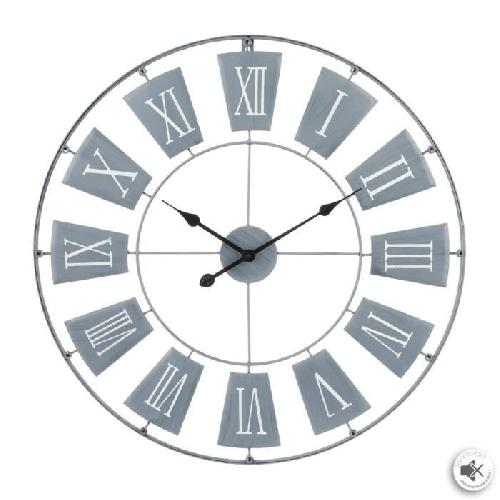 Horloge en metal - O76 cm - Gris clair