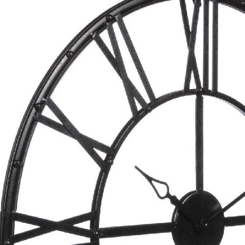 Horloge en metal - Vintage - O 70 cm - Noir - Rond