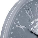 Horloge gravee - O 52 cm - Gris