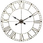 Horloge vintage en metal - O77 cm - Gris fonce