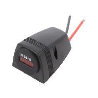 Horloges et Thermometres auto Amperemetre- Tens.alim- 7-33VDC- I DC- 0-20A- noir