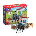 Figurine Miniature - Personnage Miniature Horse Box Lisa et Storm. Figurine cheval et accessoires. SCHLEICH 42709 Horse Club. des 5 ans