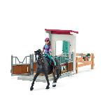 Figurine Miniature - Personnage Miniature Horse Box Lisa et Storm. Figurine cheval et accessoires. SCHLEICH 42709 Horse Club. des 5 ans