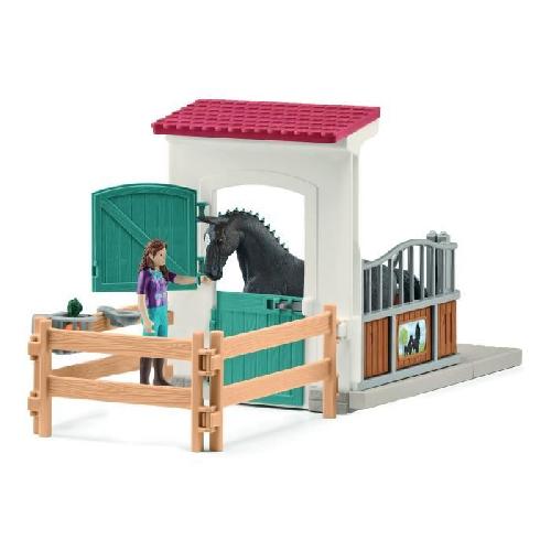 Figurine Miniature - Personnage Miniature Horse Box Lisa et Storm. Figurine cheval et accessoires. SCHLEICH 42709 Horse Club. des 5 ans