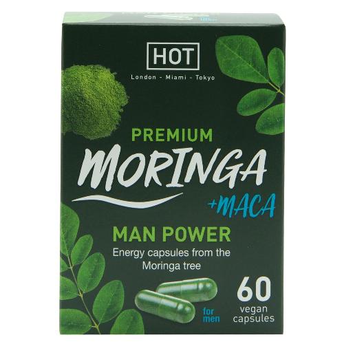 Stimulants pour homme HOT BIO Moringa pur + Maca Man Power 60 capsules