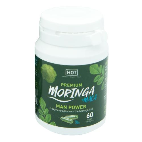 Stimulants pour homme HOT BIO Moringa pur + Maca Man Power 60 capsules