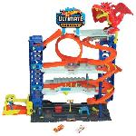 Hot Wheels City-Garage Ultime-Coffret avec 2 voitures incluses HKX48