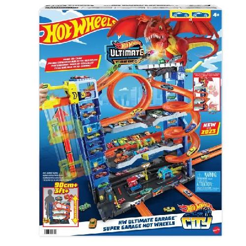 Vehicule Pour Circuit Miniature Hot Wheels City-Garage Ultime-Coffret avec 2 voitures incluses HKX48