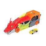 Hot Wheels City - Transporteur Dragon Lanceur 2-en-1 - Camion - Petite voiture - Des 3 ans GTK42