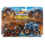 Hot Wheels - Coffret 2 vehicules Monster Truck Double Demolition - Petites Voitures - 3 ans et + FYJ64