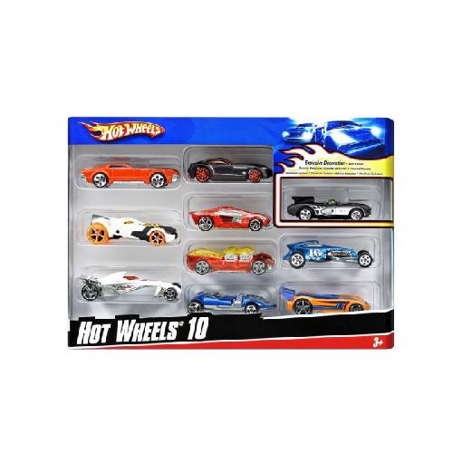 Vehicule Pour Circuit Miniature Hot Wheels - Coffret De 10 Vehicules - Coffret Petites Voitures - 3 ans et + 54886