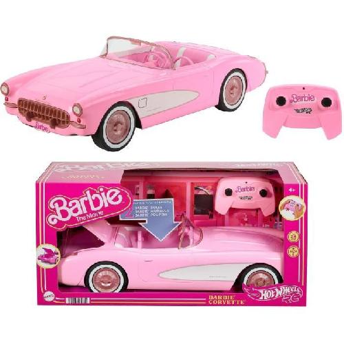 Poupee Hot Wheels-Corvette Barbie radiocommandée-Tirée du film Barbie HPW40 - Collection capsule