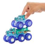 Vehicule Miniature Assemble - Engin Terrestre Miniature Assemble Hot Wheels-Gros Camion Monster Trucks Power Smashers-Coffret HYJ29