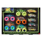 Hot Wheels Monster Trucks - Coffret 10 Vehicules Phosphorescents - Petite voiture - Des 3 ans HCB57