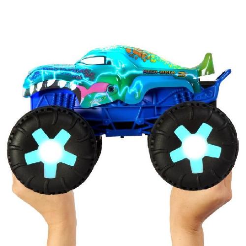 Vehicule Radiocommande Hot Wheels Monster Trucks-Mega-Wrex-Vehicule telecommande echelle 1-15 JBD90