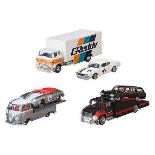 Vehicule Pour Circuit Miniature Hot Wheels - Vehicule et Transporteur -modele aleatoire- - Camion - Petite voiture - Des 3 ans FLF56