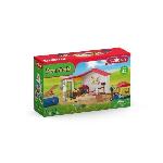 Figurine Miniature - Personnage Miniature Hôtel des Animaux de la Ferme - Grand coffret de 54 Pieces de Jouets Schleich avec Chien. Chat. Lapin. Accessoires et Plus - Cadeau