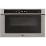 Micro-ondes HOTPOINT MH 400 IX - Micro-ondes combiné encastrable inox anti-trace - 22L - 750 W - Grill 700 W
