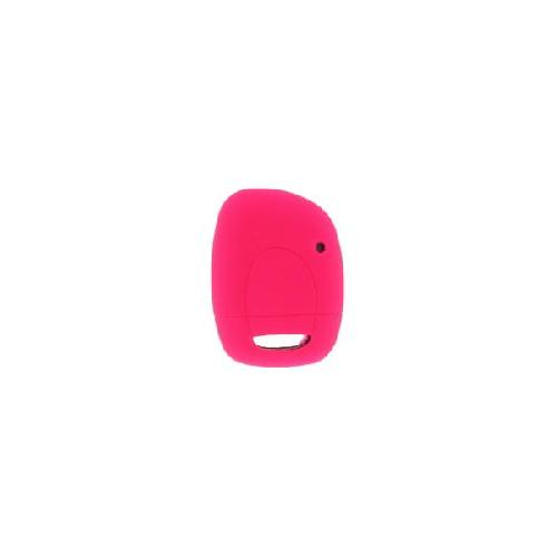 Boitier - Coque De Cle - Telecommande HOUSSE DE CLE EN SILICONE 1 BOUTONS ROSE POUR RENAULT Z