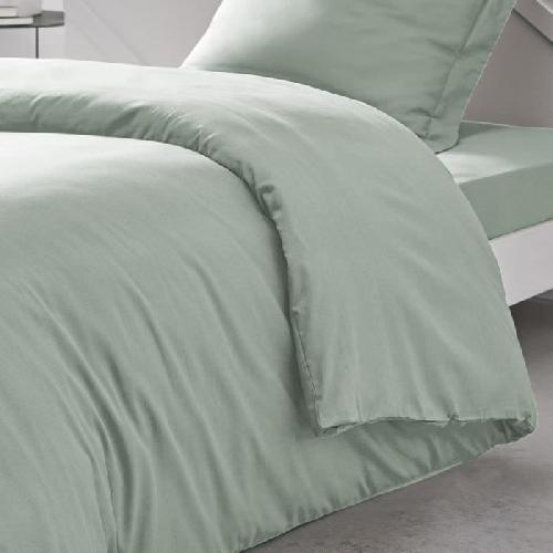 Housse De Couette  Housse de couette TODAY Essential - 140 x 200 cm - 1 personne - 100% Coton uni - Celadon