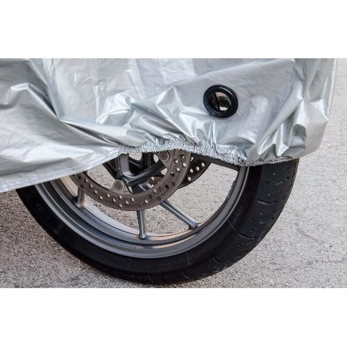 Couverture De Protection Vehicule - Bache Vehicule Housse de moto etanche - XXL Argent