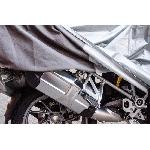Couverture De Protection Vehicule - Bache Vehicule Housse de moto etanche - XXL Argent Plastique