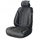 Housse De Siege - Couvre Siege Housse De Siege 1pc Pvc 6mm Noir Surpiqures Blanches - Swiss Drive