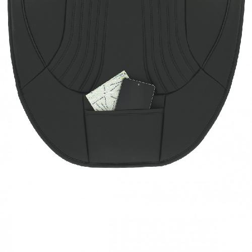 Housse De Siege - Couvre Siege Housse De Siege 1pc Pvc 6mm Noir Surpiqures Noires - Swiss Drive