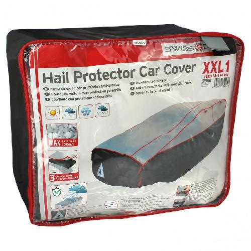 Couverture De Protection Vehicule - Bache Vehicule Housse De Voiture Anti-Grele Taille Xxl1 463x173x143cm - Swiss Drive Plastique