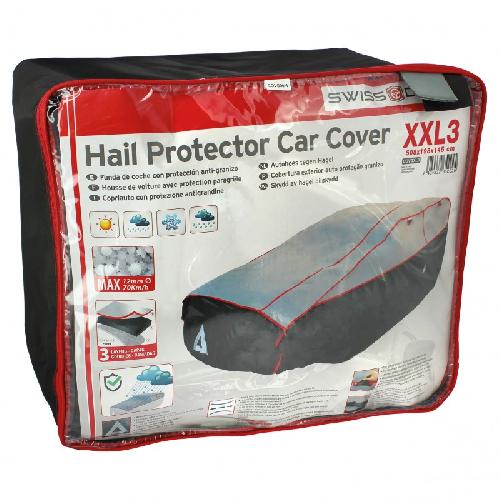 Couverture De Protection Vehicule - Bache Vehicule Housse De Voiture Anti-Grele Taille Xxl3 508x198x145cm - Swiss Drive Plastique