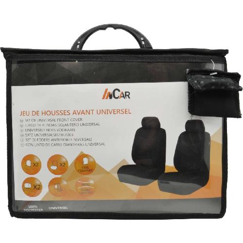 Housse De Siege - Couvre Siege Housses avant gris fonce demi-jeu - Taille Unique - Incar