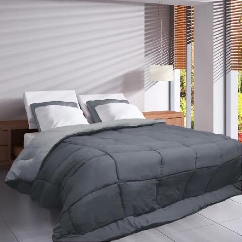 Couette HUDSON Couette légere Microfibre 200g/m² 220x240cm Gris & Argent