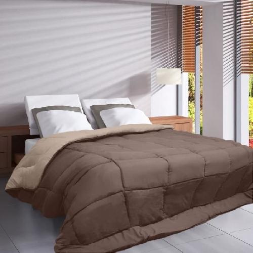 Couette HUDSON Couette légere Microfibre 200g/m² 220x240cm Taupe & Lin