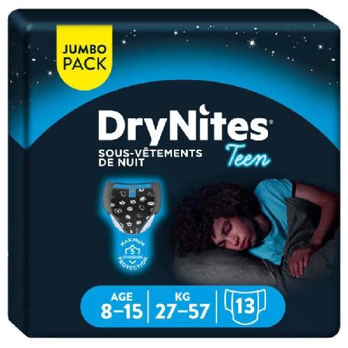HUGGIES Culottes de nuit pour garcon Drynite - 8 a 15 ans - 27 a 57 kg