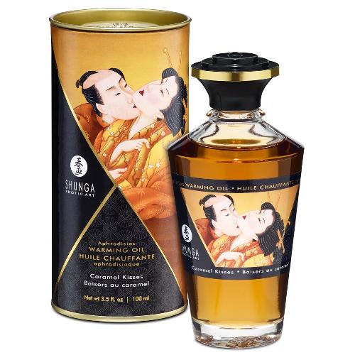 Bougies de massage Huile Chauffante Baisers au Caramel - 100 ml