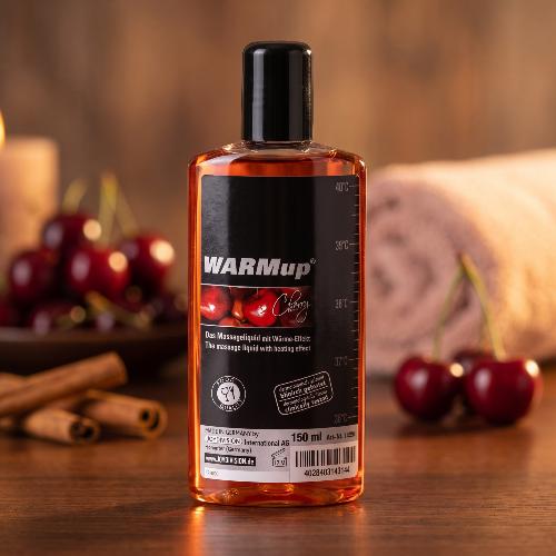 Massage - Huiles bougies Huile chauffante comestible gout cerise - 150 ml