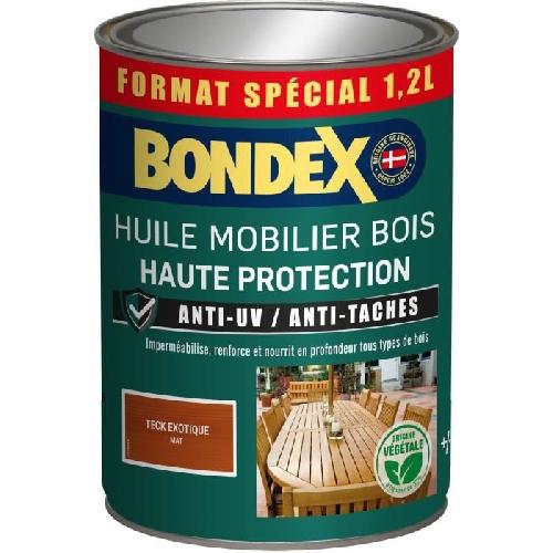 Peinture - Vernis - Traitement (lasure - Effets Decoratifs) Huile mobilier teck - BONDEX - 441377 - Mat - 1.2 L