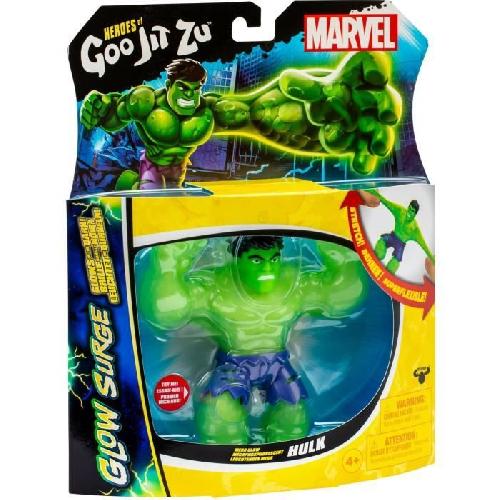 Figurine Miniature - Personnage Miniature Hulk Glow Surge 11cm - HERoeS OF GOO JIT ZU - MARVEL - Figurine lumineuse et extensible