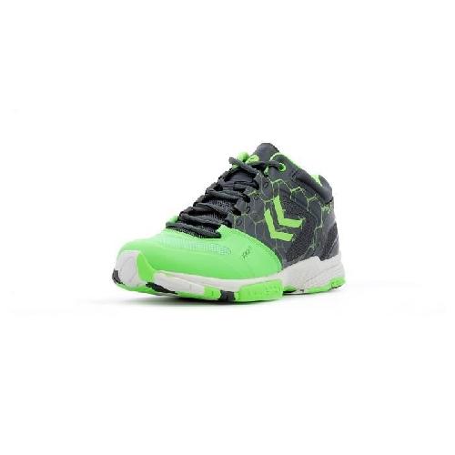 HUMMEL Chaussures de Volley-Ball Aero HB220 2.0 Asphalt-Acid - Homme - Vert Lime - 46