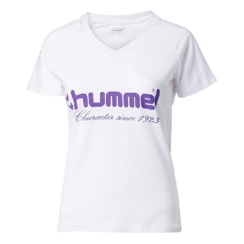 Ensemble De Vetements De Handball - Tenue De Handball HUMMEL T-shirt de sport Lady UH - Femme - Blanc et Violet - XXS