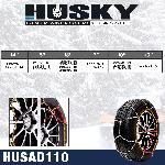 Chaine Neige - Chaussette HUSA110 - 2 Chaines a neige 9mm compatible avec pneu 14 15 16 17 18 19 pouces - Husky Advance