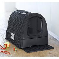 Hygiene Litiere Dejections Curver Bac a litiere pour chats 51x38.5x39.5 cm Anthracite