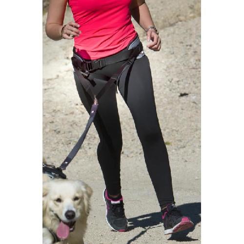 Laisse - Sangle - Accouple I DOG - Baudrier Canicross Style. pour Courrir avec son chien - Taille Unique - Coloris Gris