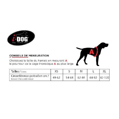 I DOG - Harnais Style Polyvalent avec Anneau Anti-Traction et systeme canicross Loisirs - Coloris Gris. Taille L
