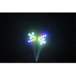 IBIZA LCM003LED-BL Effet de lumiere Moonflower a LED RGBAW - Noir