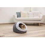 Corbeille - Panier - Coussin - Hamac Igloo pour chats - KERBL - JANA - 35 x 41 x 30 cm - Gris