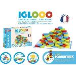 Iglooo 100 Pieces - JEUJURA - Jeu d'Adresse et de Logique avec Palets et Tapis. Regles des Jeux Incluses