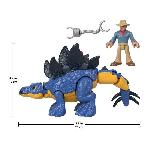 Figurine Miniature - Personnage Miniature Imaginext-Jurassic World-Stégosaure et le Dr Grant GVV64